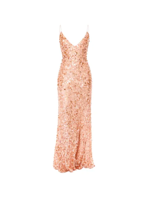 LoveShackFancy Emmalisa Maxikleid mit V-Ausschnitt