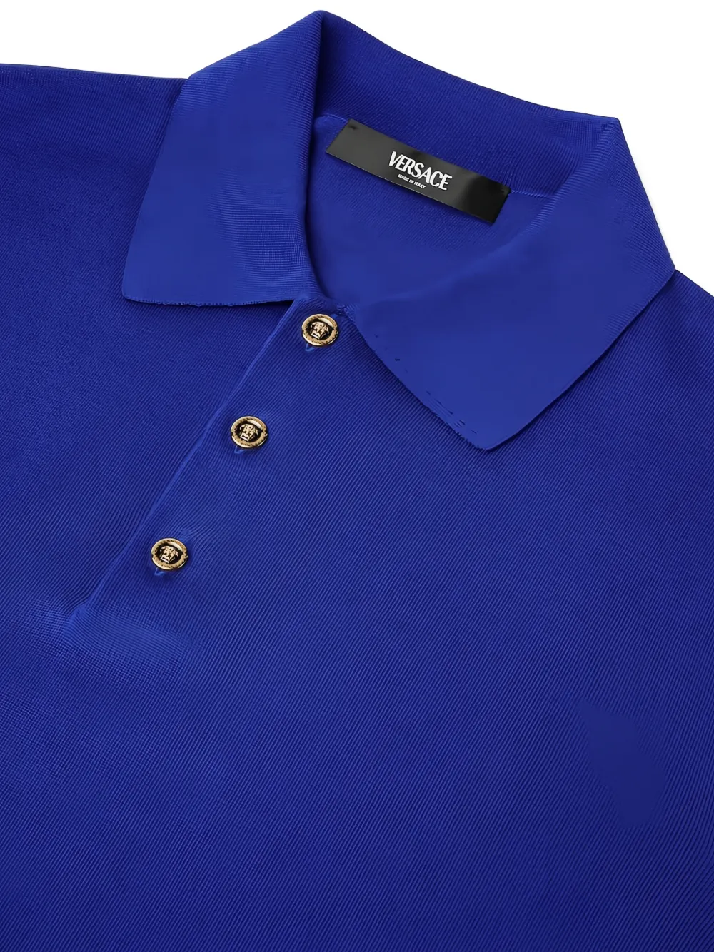  Versace Polo De Punto Fino - Azul 