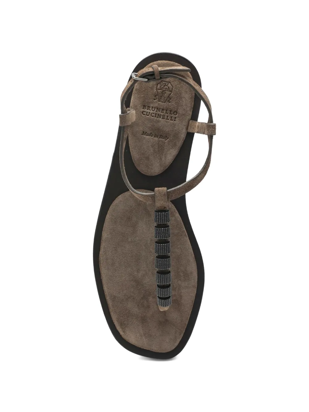 Brunello Cucinelli Sandalen met kralenbandje Bruin