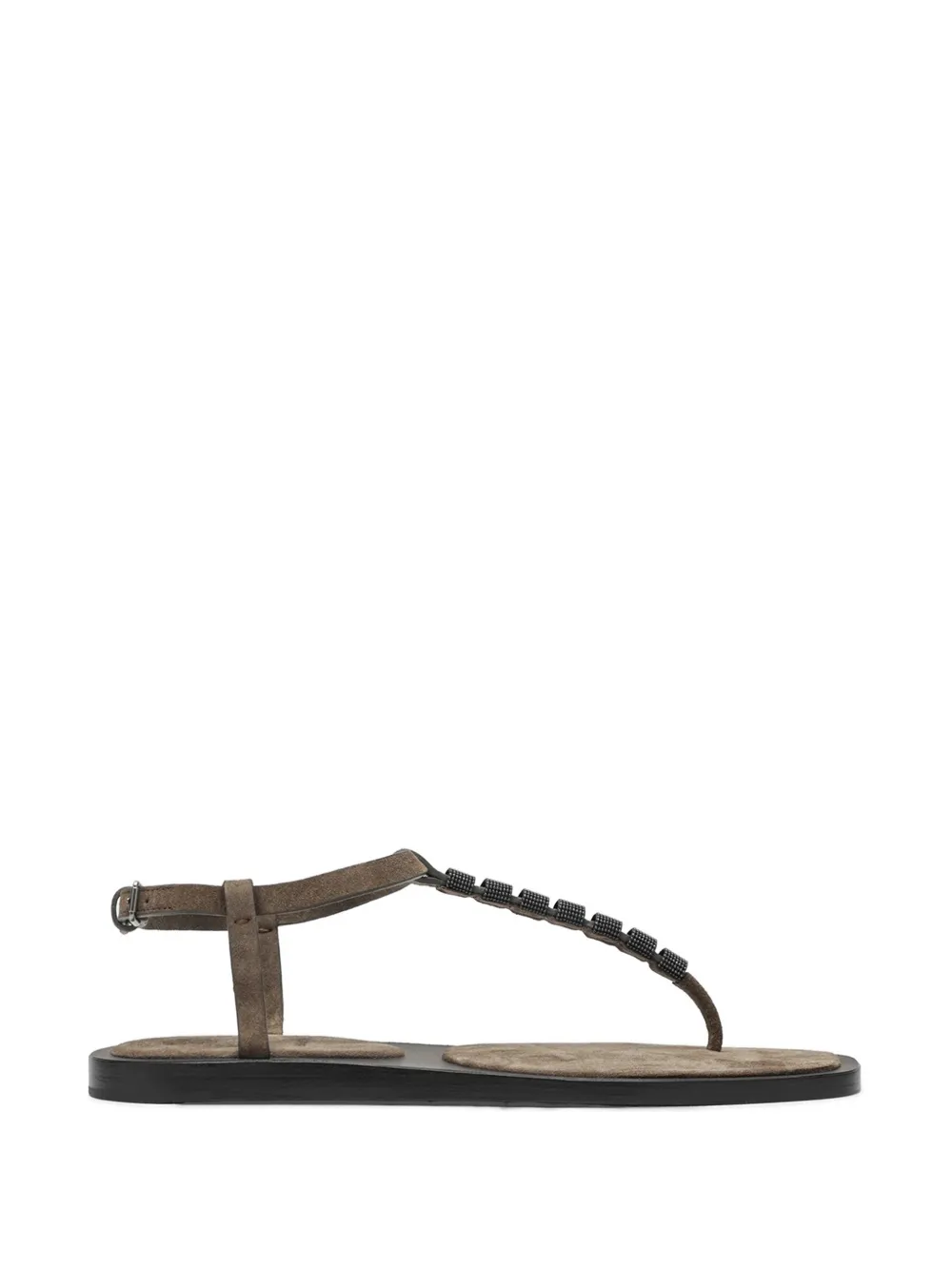 Brunello Cucinelli Sandalen met kralenbandje Bruin