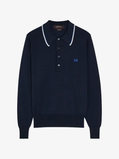 Wales Bonner Henry trim-embroidered polo shirt