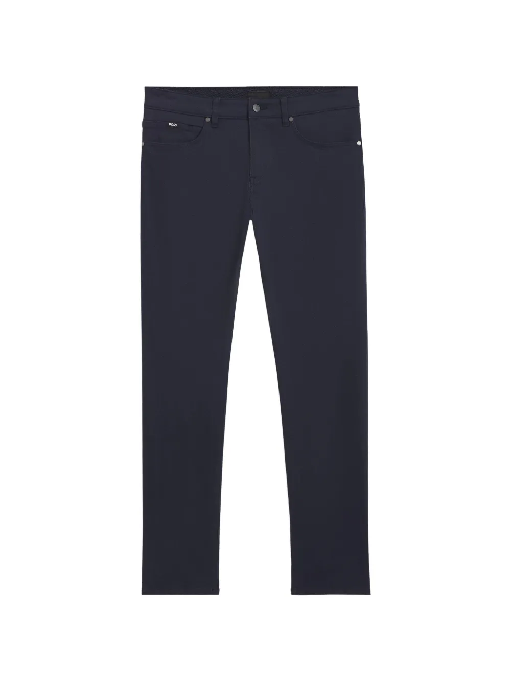 BOSS Delaware Slim-Fit-Jeans aus schwarzem Stretch-Denim - Blau