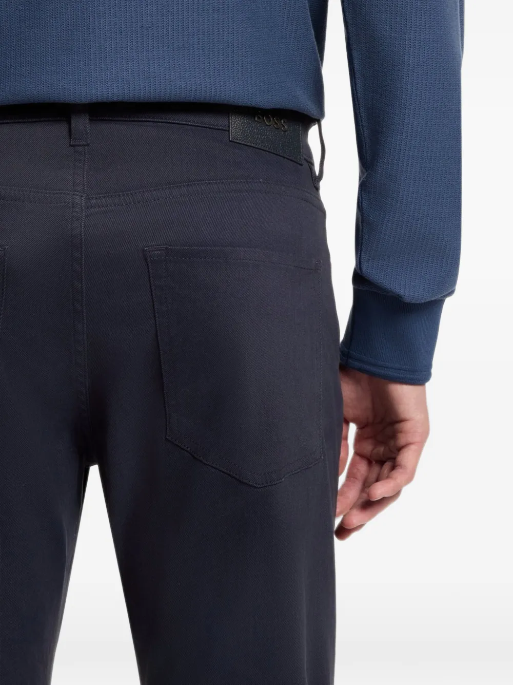 BOSS Delaware slim-fit jeans van stretch denim Blauw