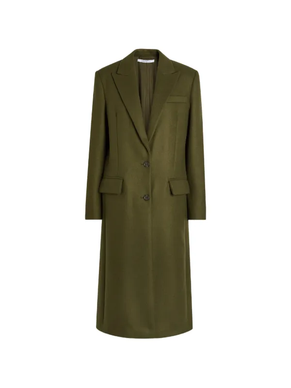 Another Tomorrow Tailored Coat in Green