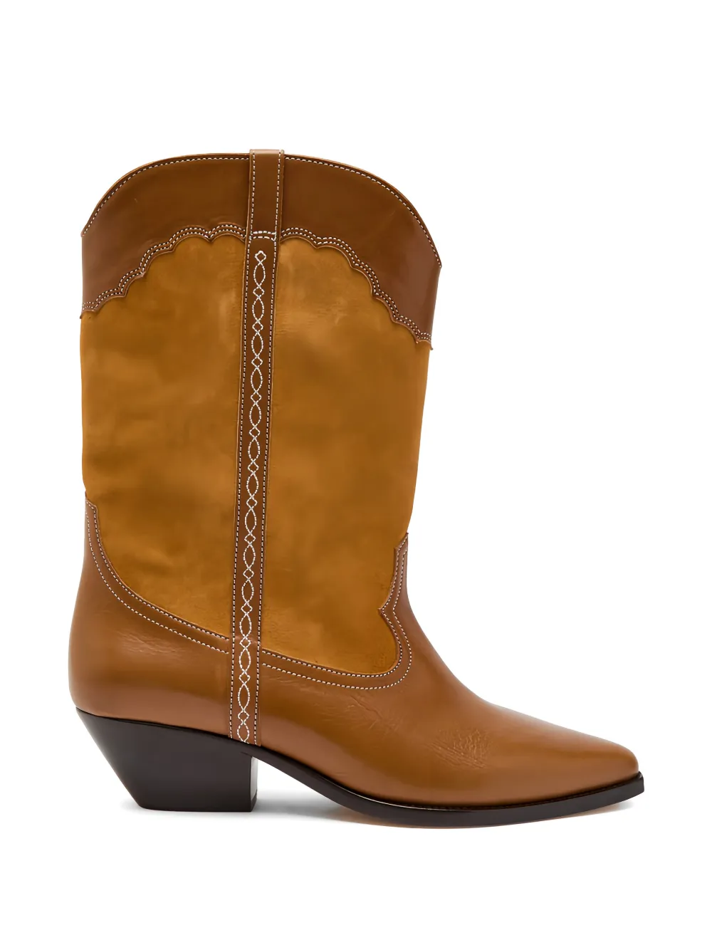 Isabel Marant Suede Panel Boots In Brown