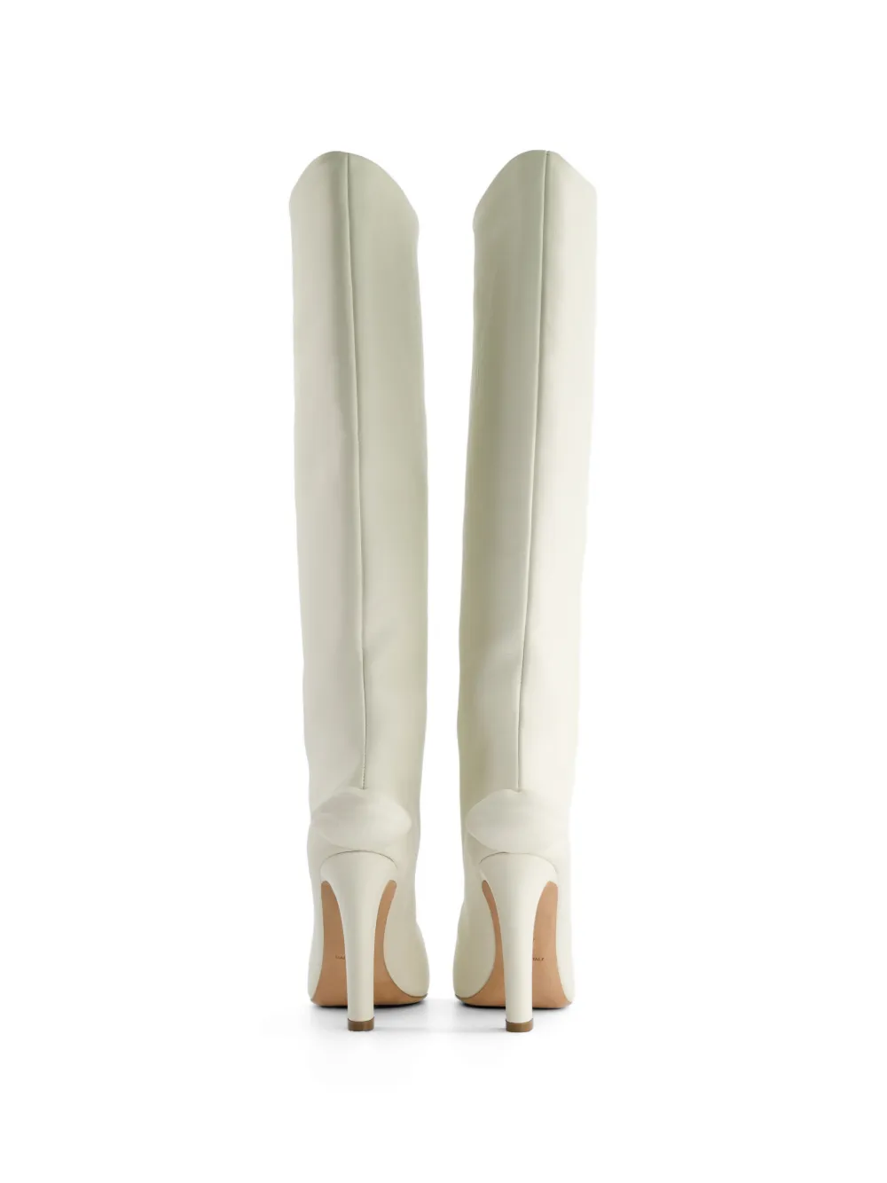 Giambattista Valli Laarzen met kus-detail en hoge hak Beige