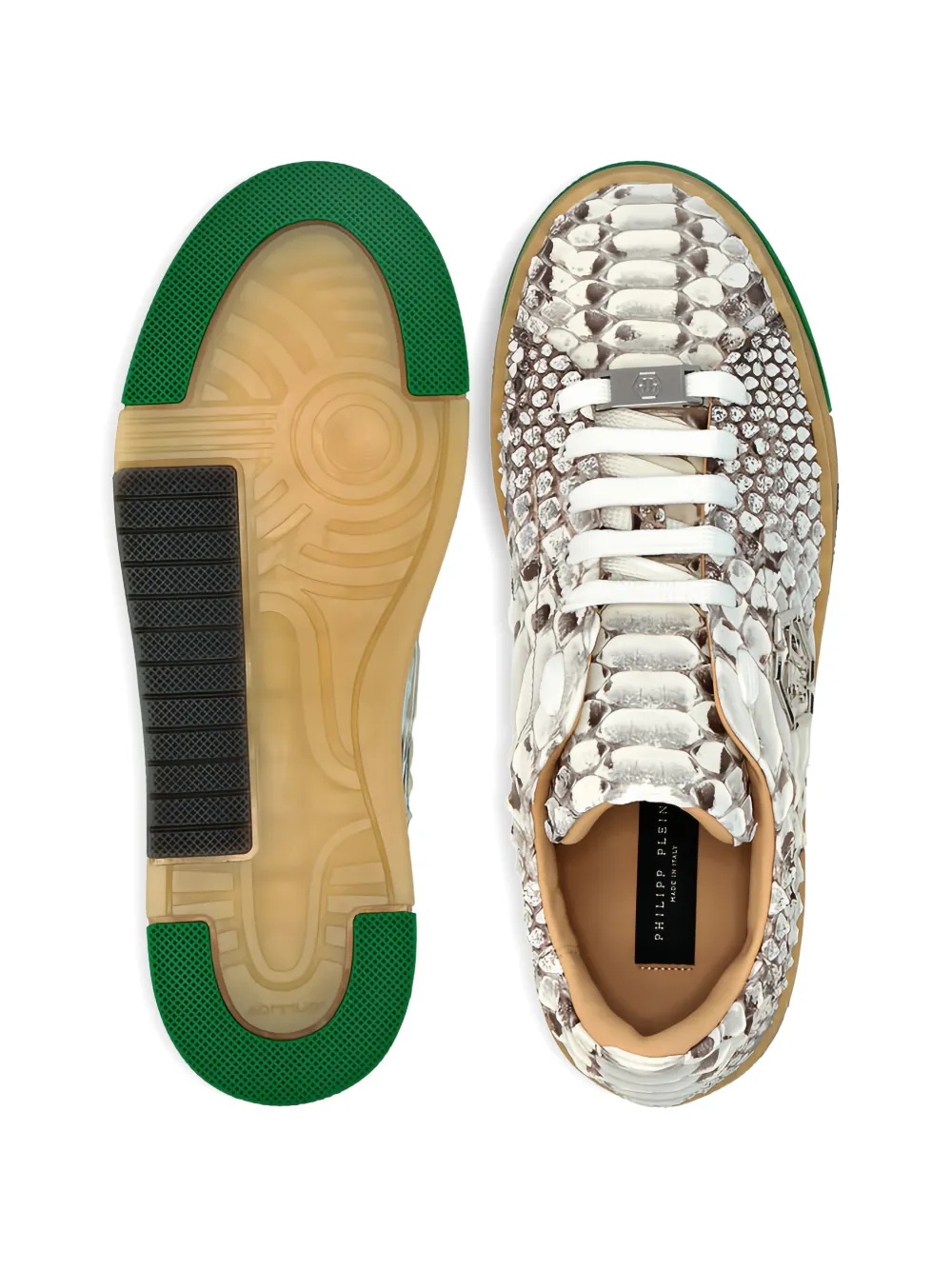 Philipp Plein Python low-top sneakers Wit