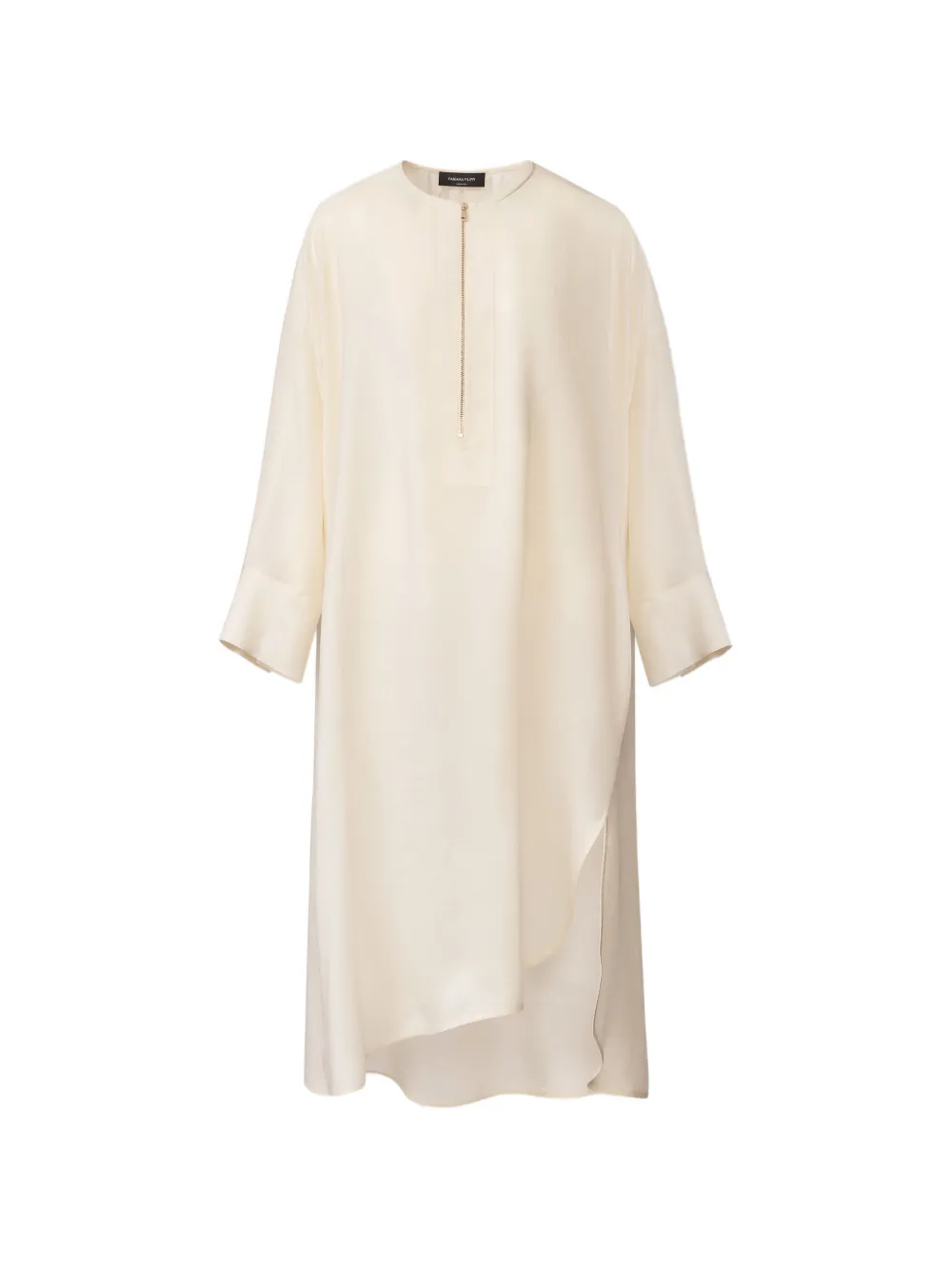 Fabiana Filippi zip asymmetric midi dress - Nude