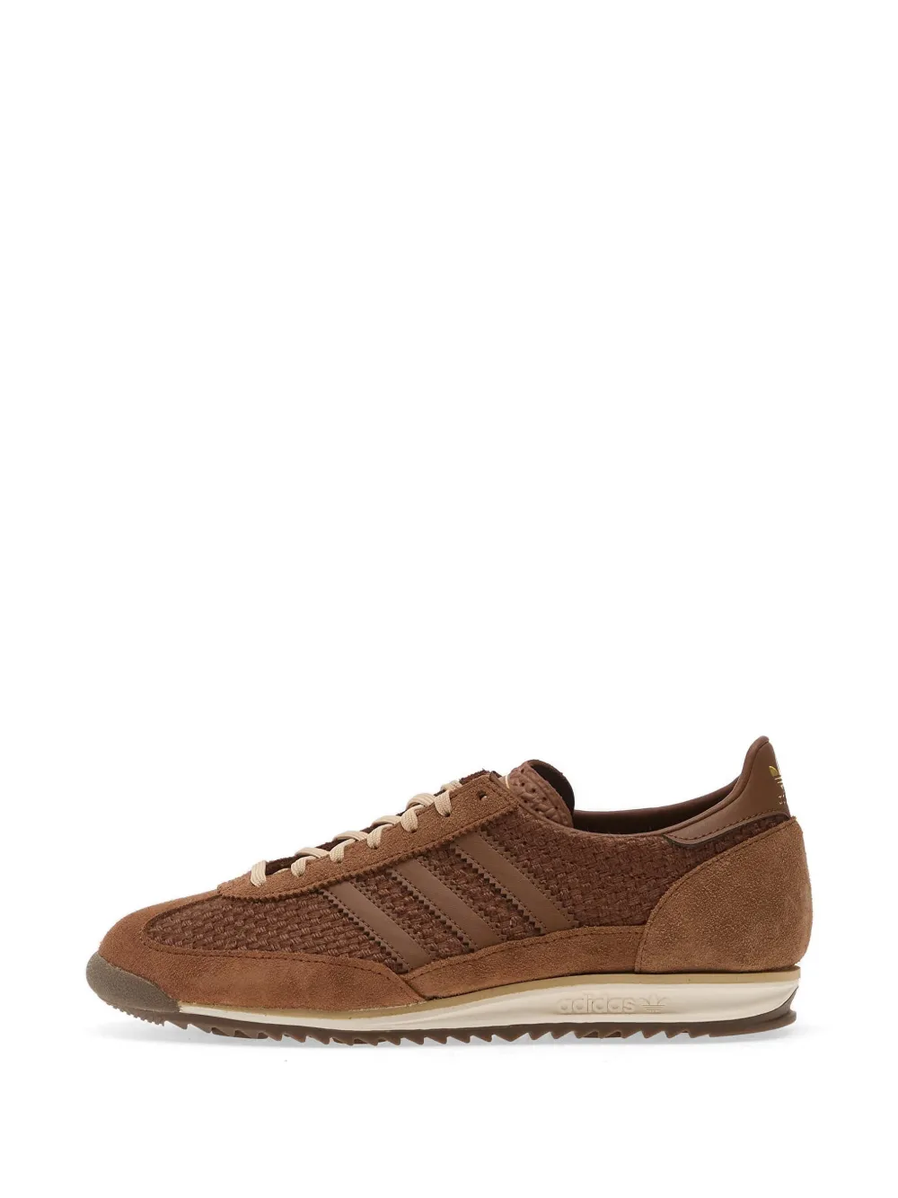 adidas striped logo-detail sneakers - Marrone