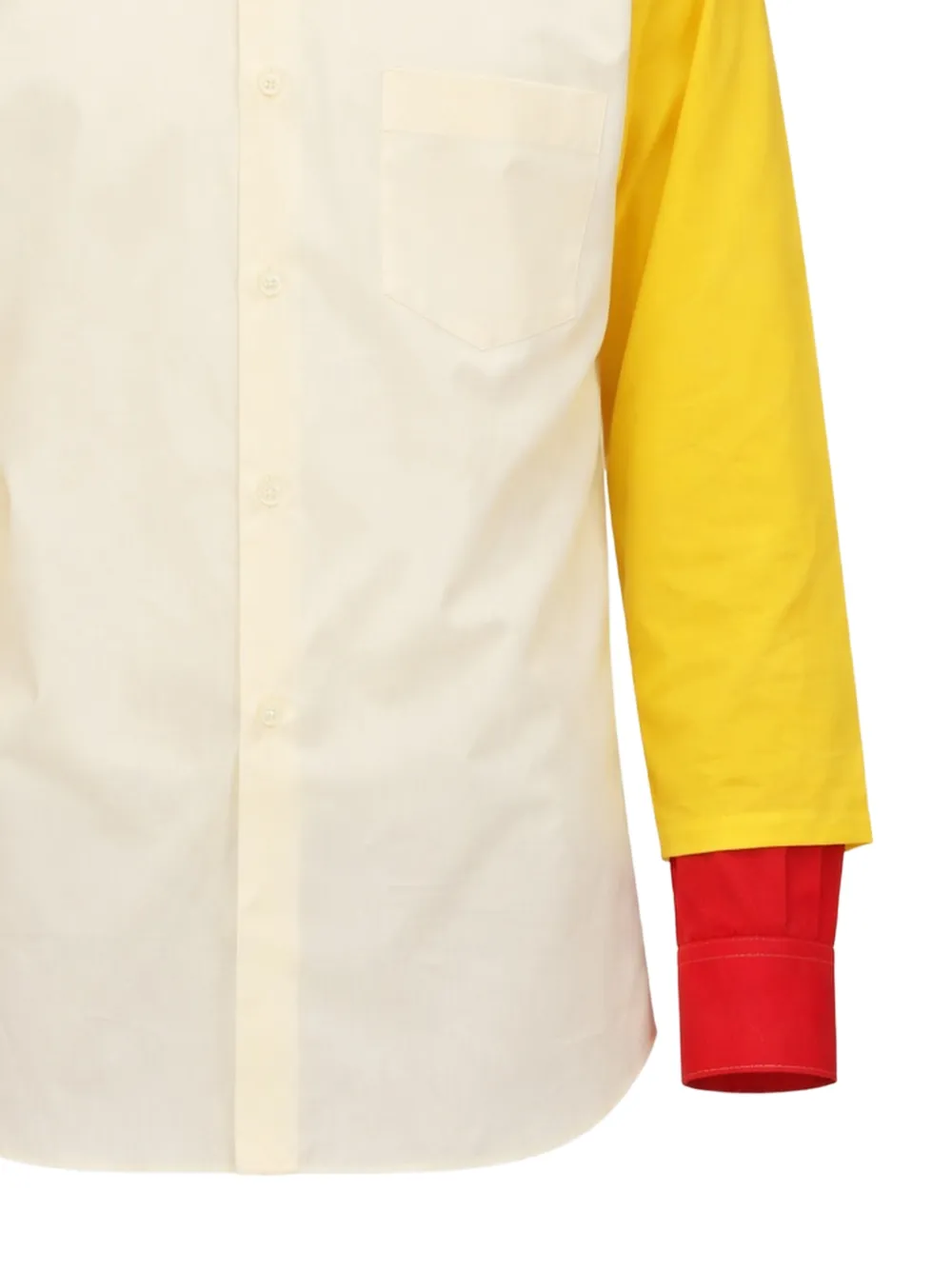 Comme Des Garçons Shirt Overhemd met colourblocking Beige