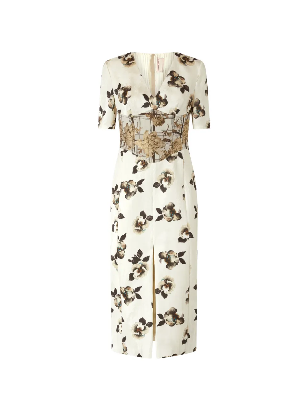 Antonio Marras floral V-neck midi dress - Toni neutri