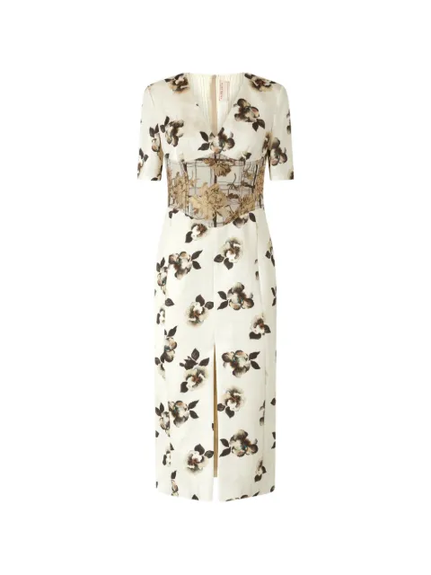 Antonio Marras floral V-neck midi dress