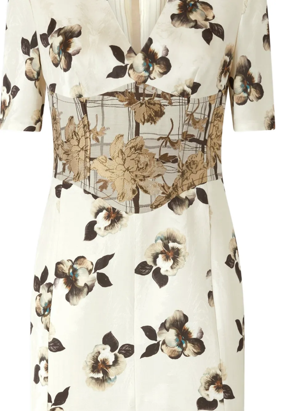 Floral V-Neck Midi Dress