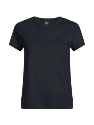 トップス　タグ付き TWINSET embroidered-logo crew-neck T-shirt | Black | FARFETCH RO