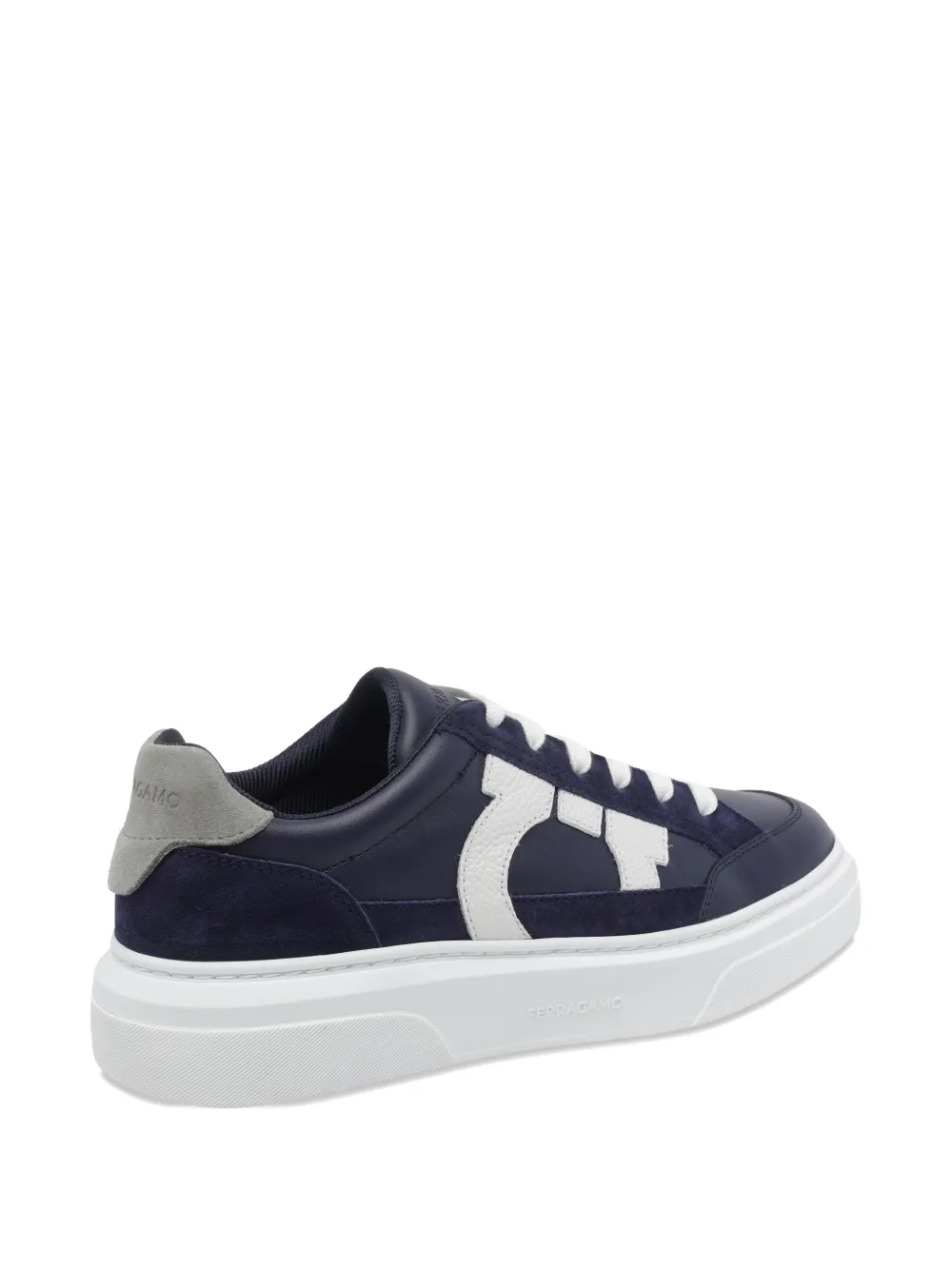 Ferragamo Gancini sneakers met ronde neus Blauw