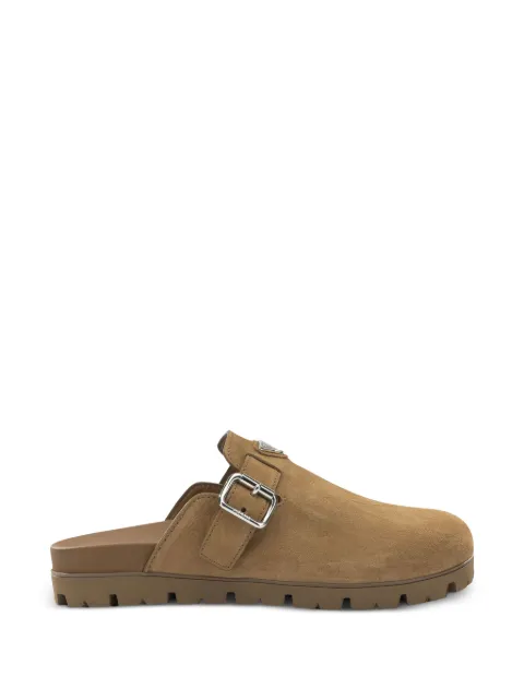 Prada buckle leather loafers