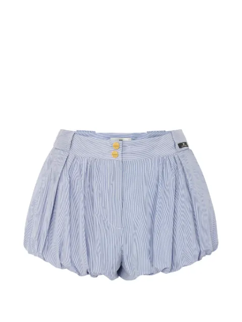 Elisabetta Franchi shorts con botones y motivo de rayas