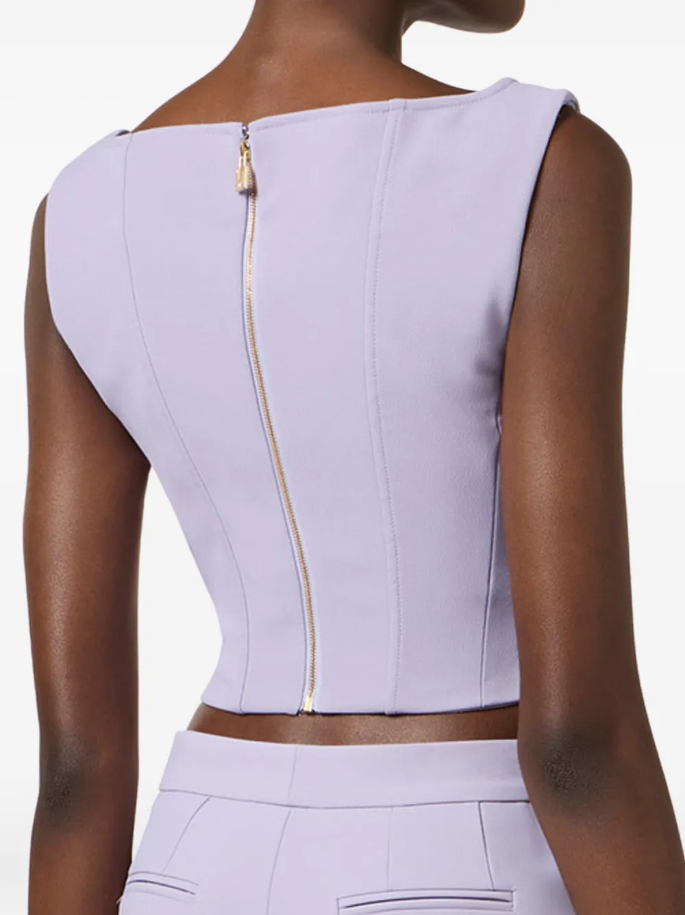 Elisabetta Franchi Top met sweetheart-hals Paars