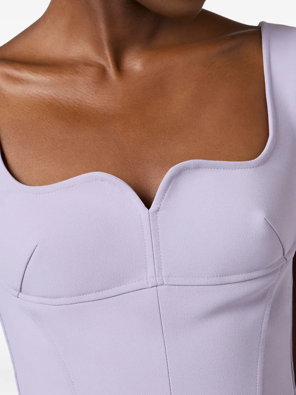 Elisabetta Franchi Top met sweetheart-hals Paars