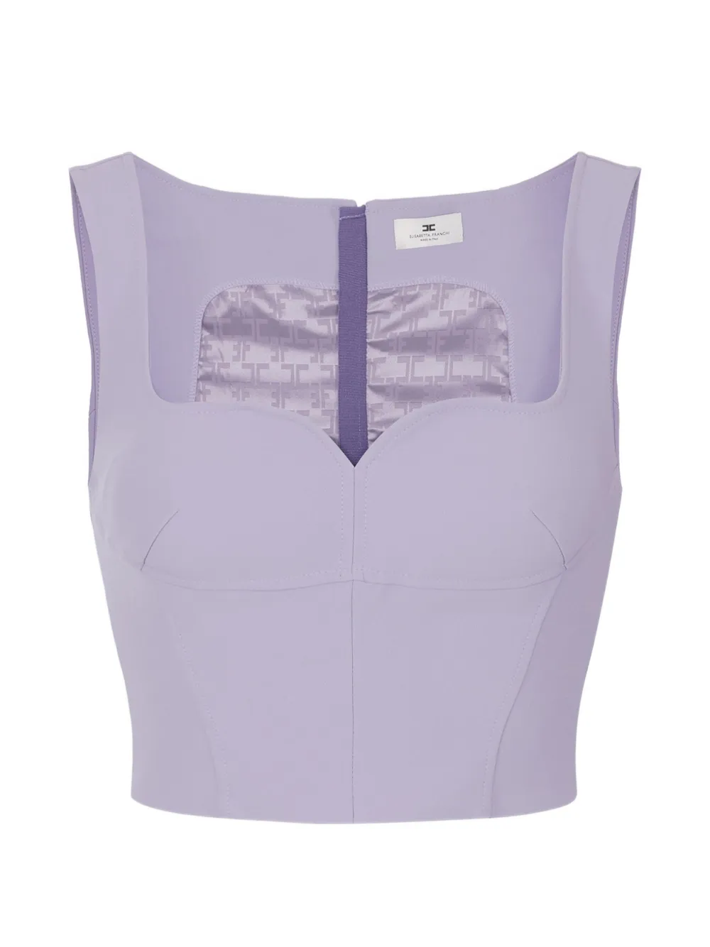 Elisabetta Franchi sweetheart-neckline top - Viola