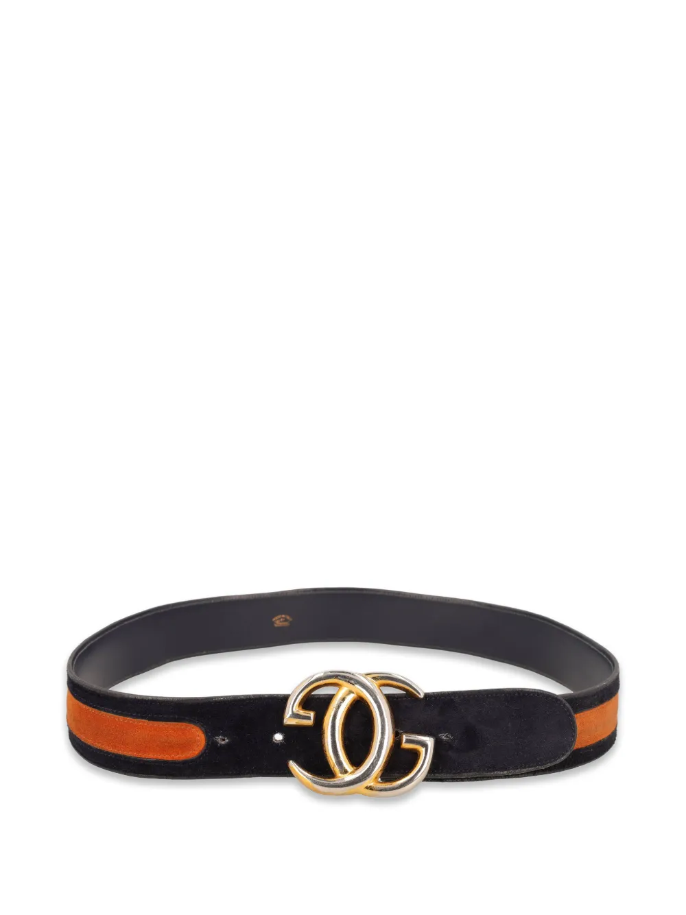 Gucci Pre-Owned bicolour suede buckle belt - Nero