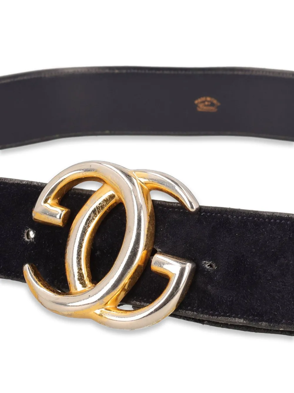 Bicolour Suede Buckle Belt