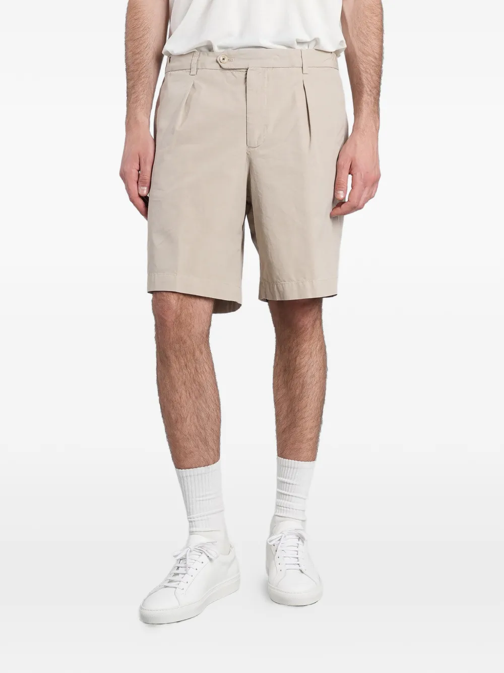 Briglia 1949 pleated flap-pocket shorts - Toni neutri