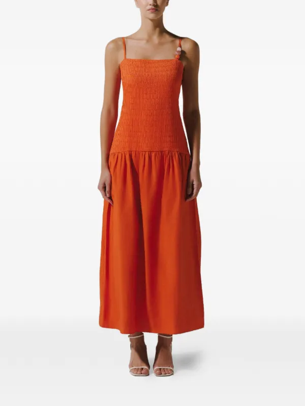 baobab orange dress Baobab Ribera Maxi Dress in Amber