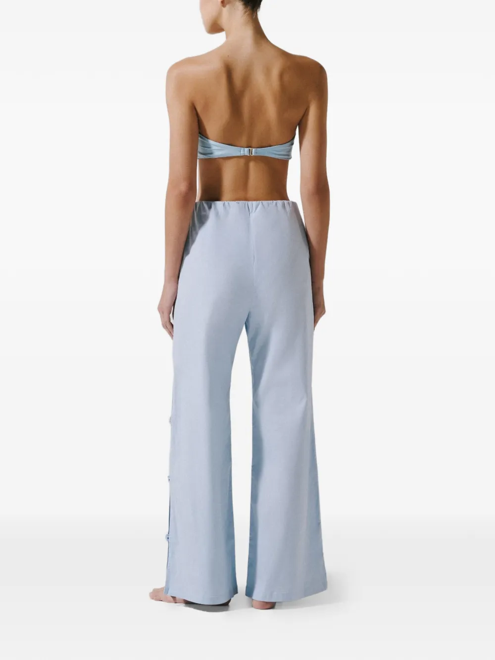 Baobab Wayra palazzo broek met elastische tailleband Blauw