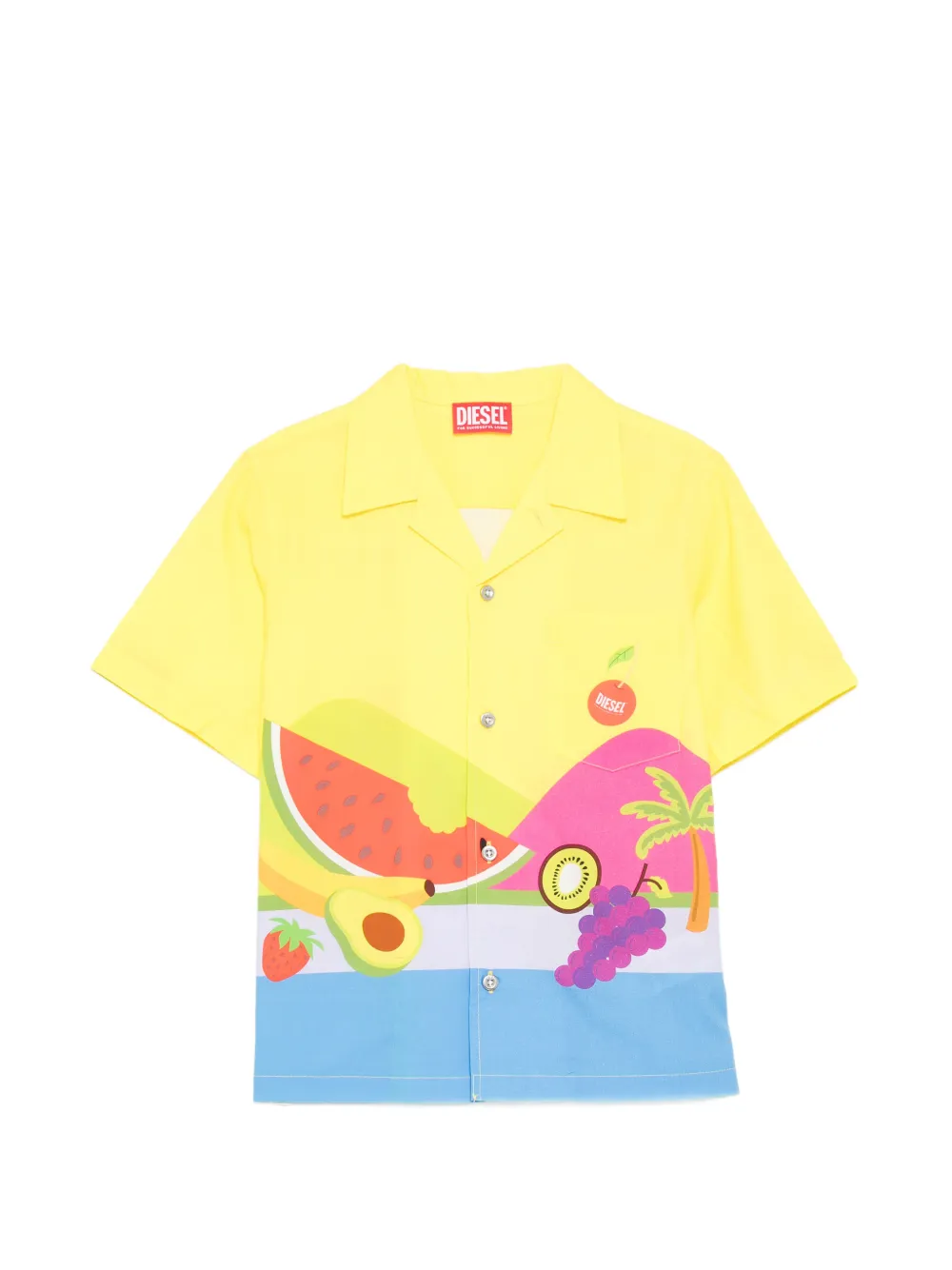 Diesel Kids Hemd mit durchgehendem Print - Gelb