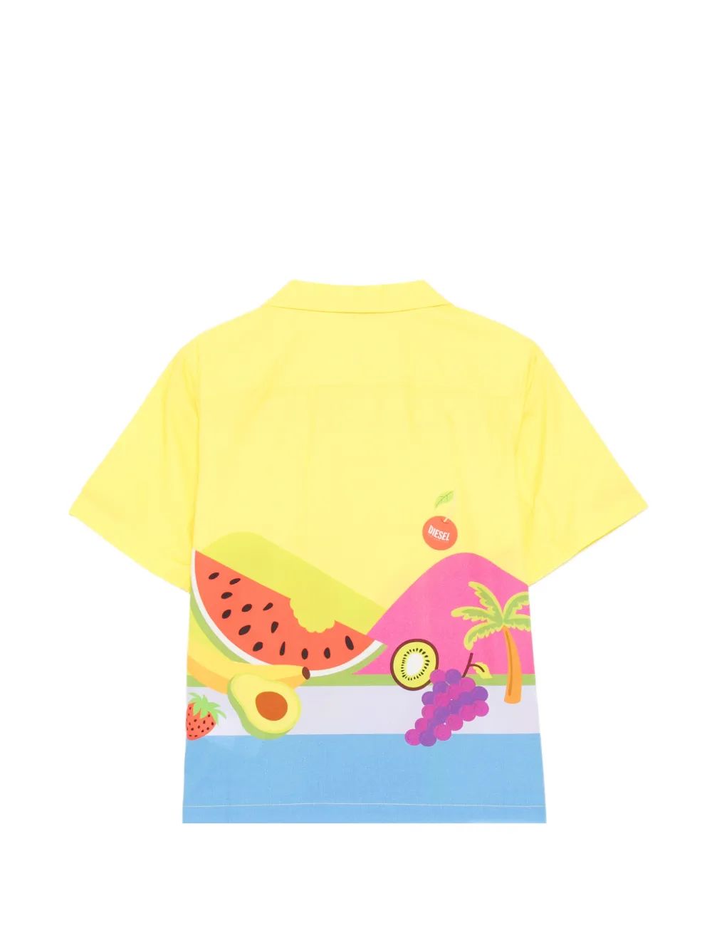 Diesel Kids Shirt met print Geel