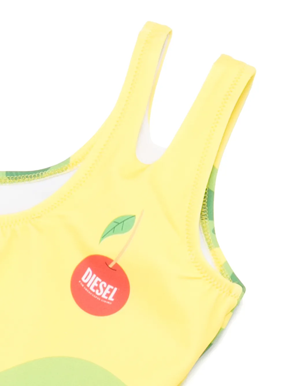 Diesel Kids Badpak met palmboomprint Geel