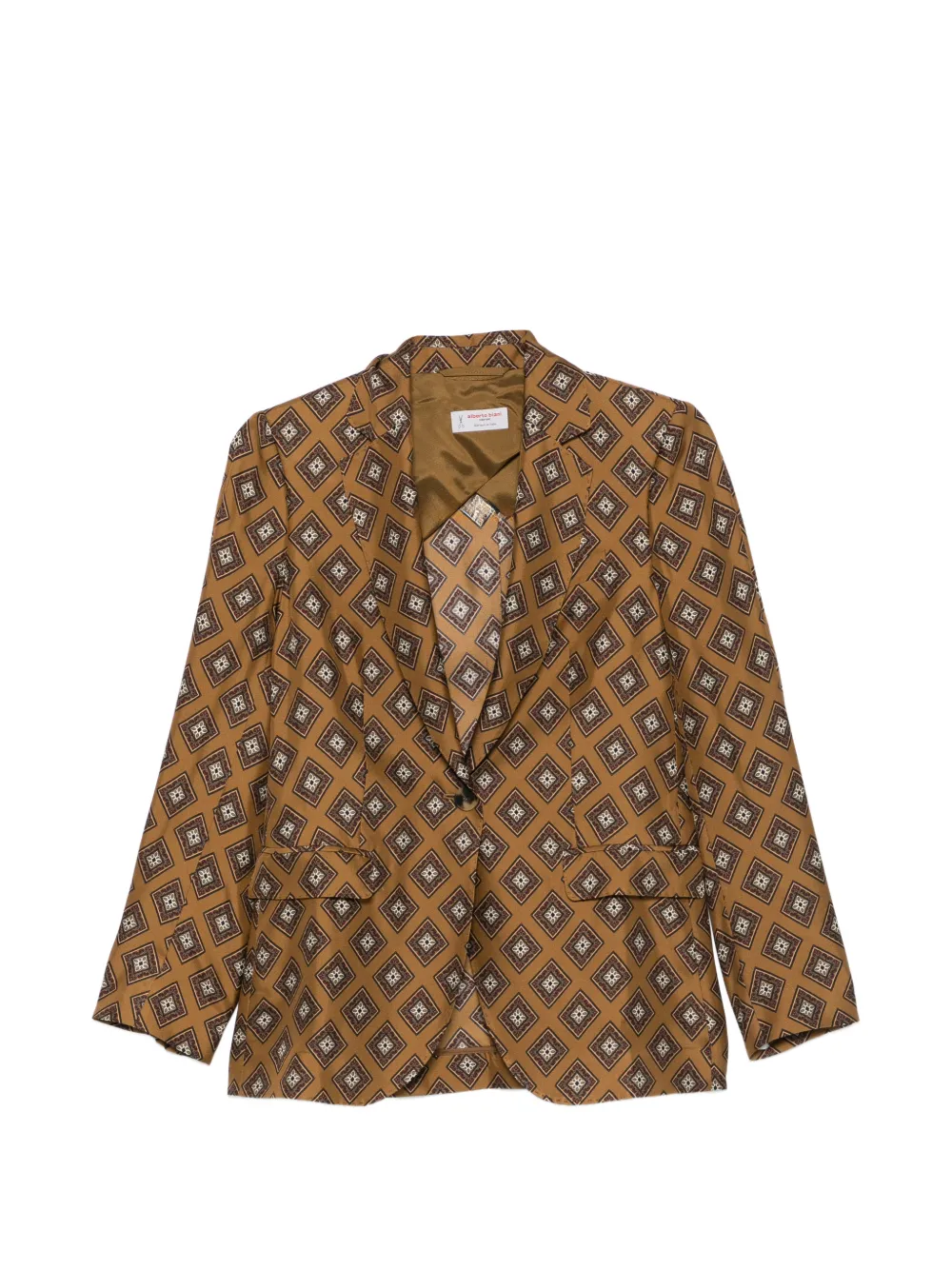 Alberto Biani patterned pocket blazer - Marrone