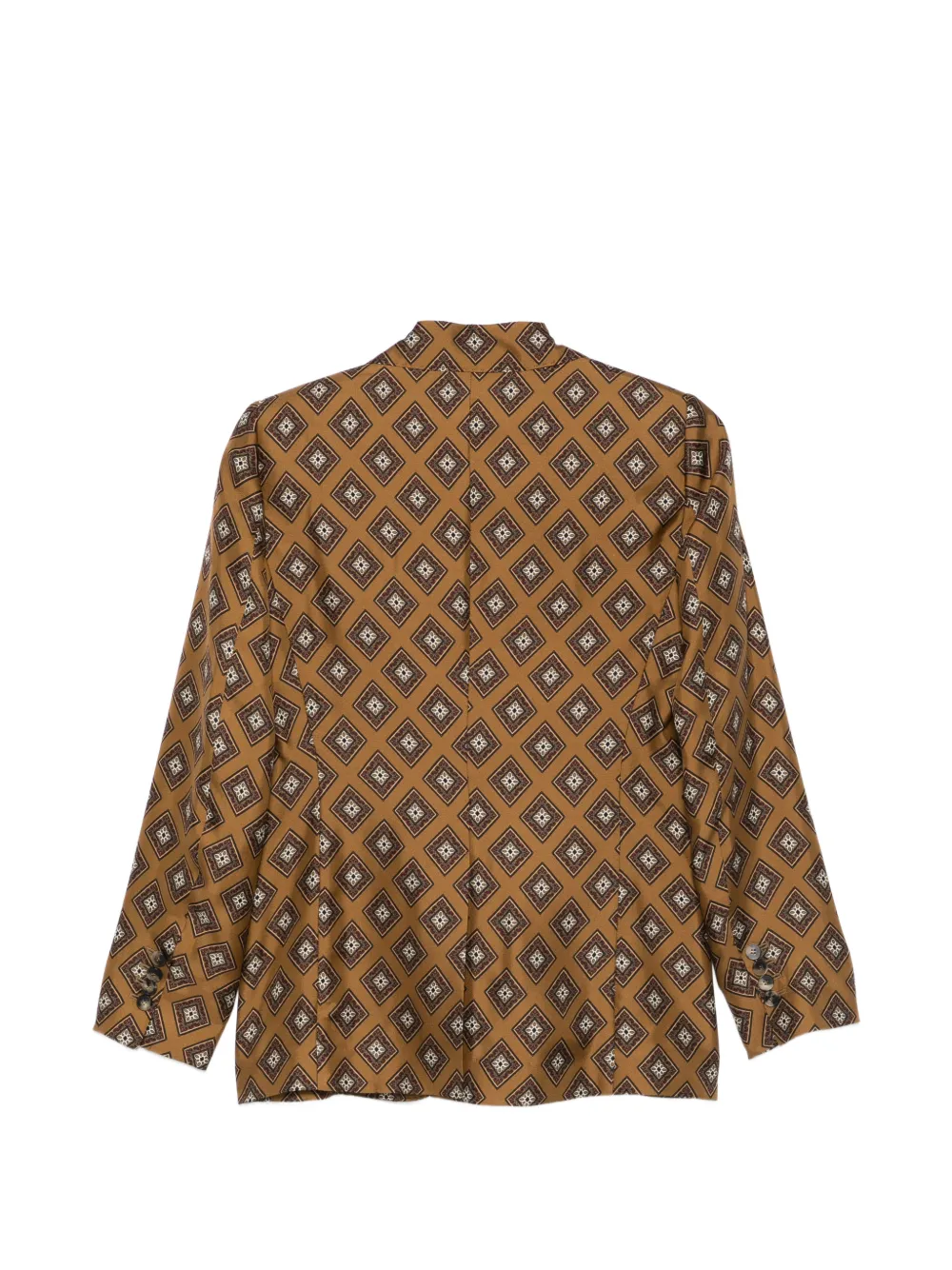  Alberto Biani Patterned Pocket Blazer - Brown 