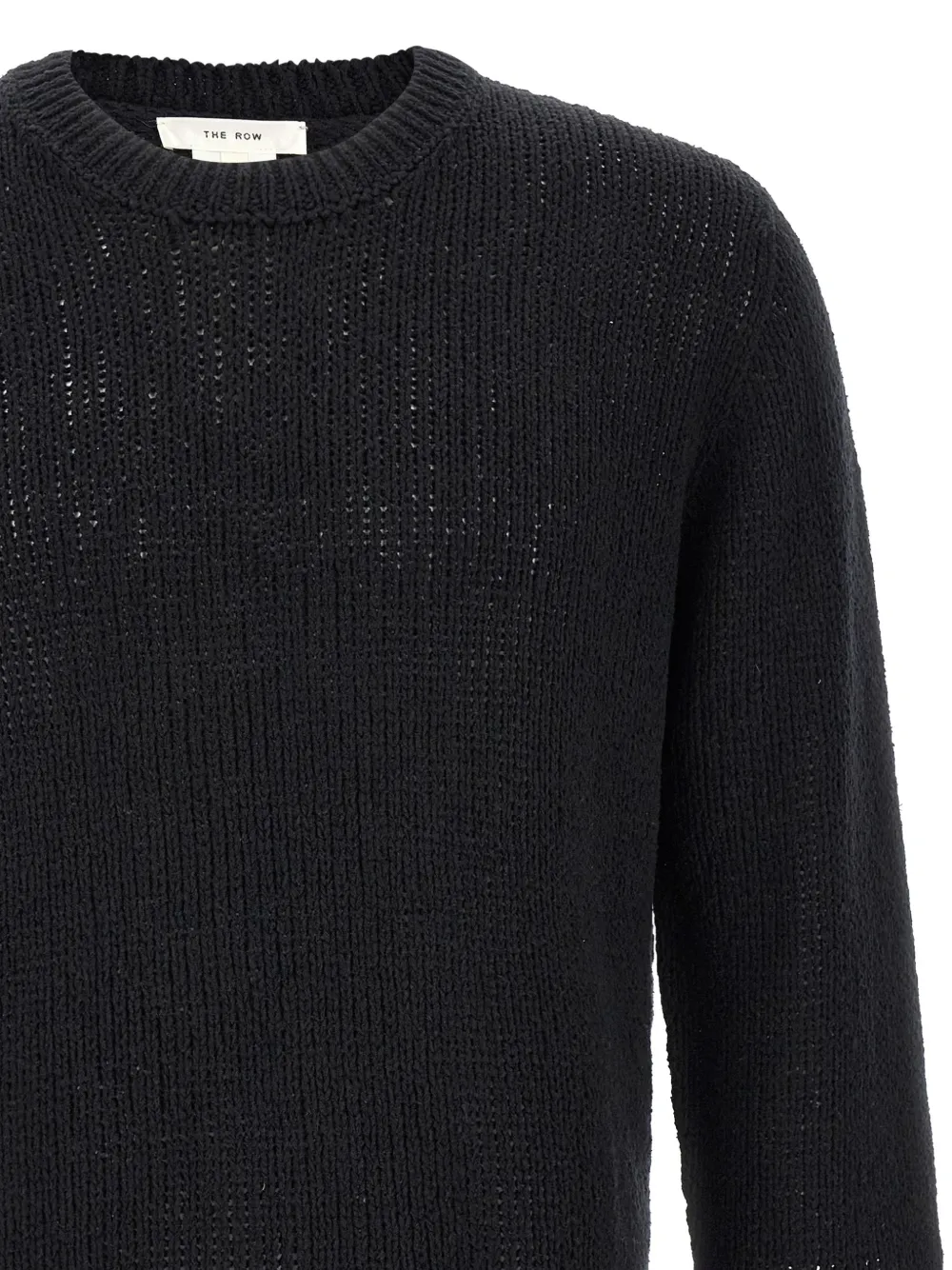  The Row Lang Ribbed Sweater - Black 
