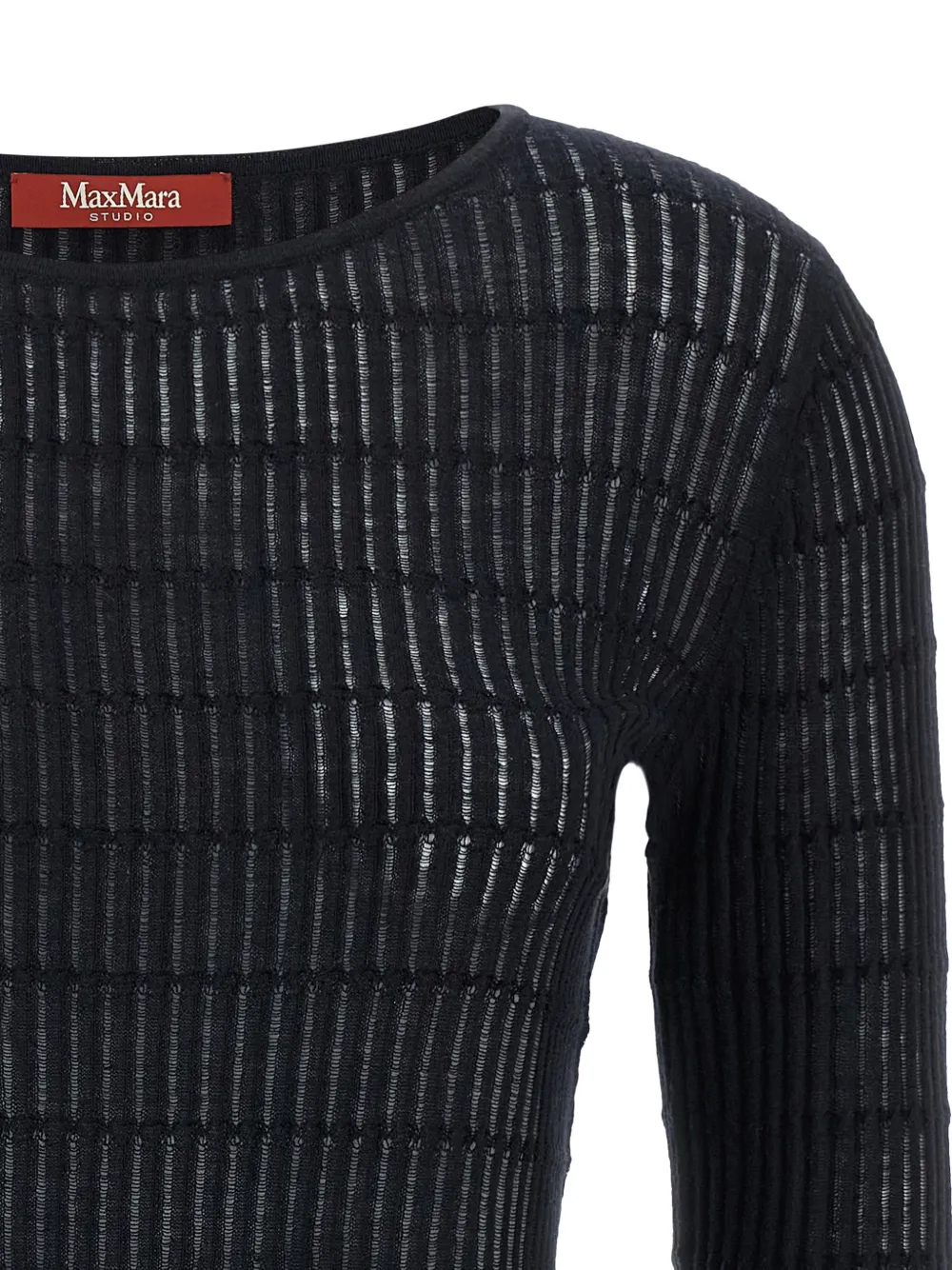  Max Mara Jersey Con Cuello Barco - Negro 