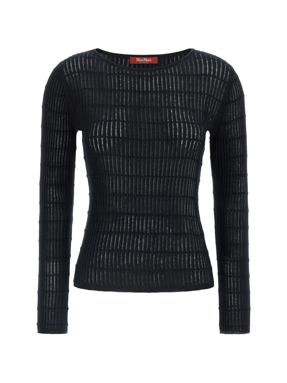 Max Mara ribbed boat-neck sweater - Blu