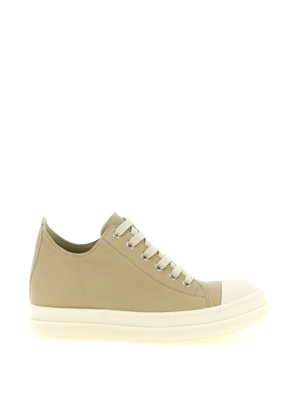 Rick Owens Lace-up Toe-cap Sneakers In Neutral
