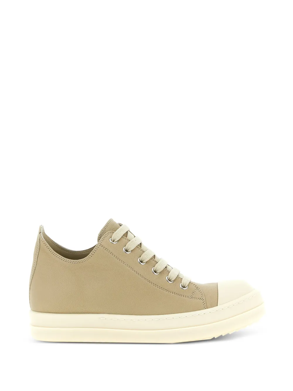 Rick Owens Sneakers met veters en neus Beige