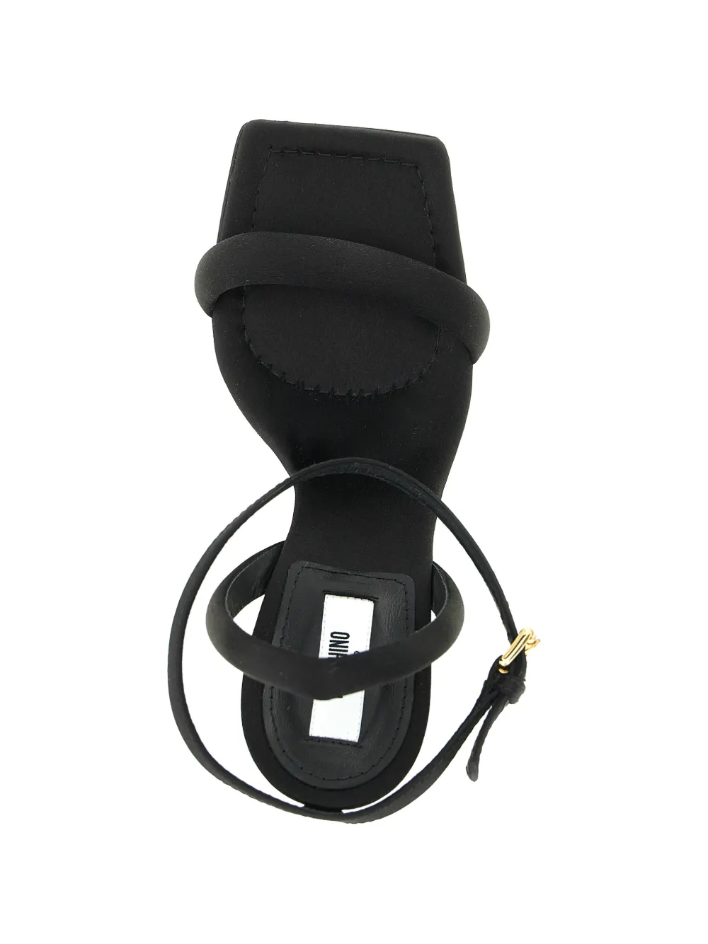 Moschino Satijnen sandalen met hak Zwart