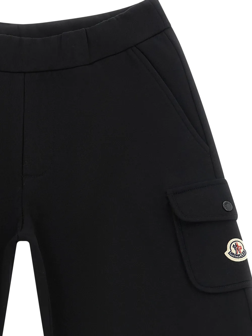 Moncler Enfant Cargo bermuda shorts met logopatch Zwart