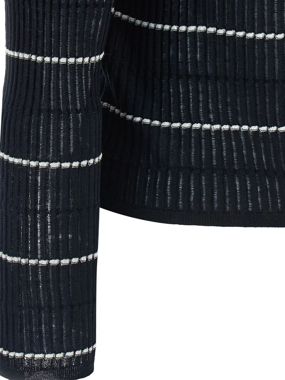 Max Mara Pedone geribbelde gestreepte trui Blauw
