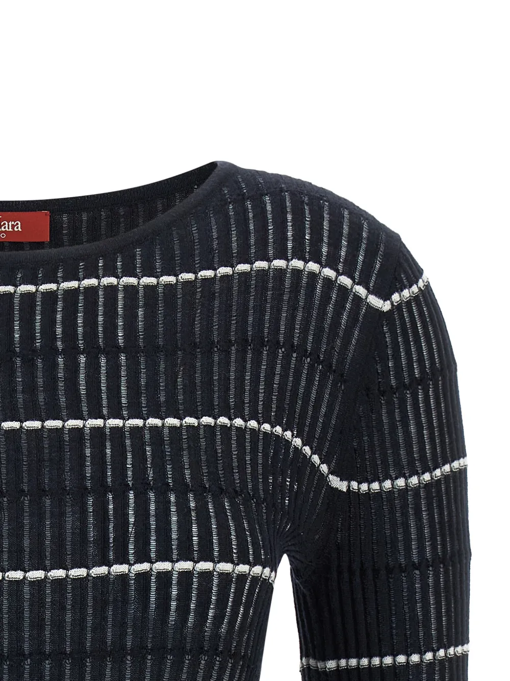  Max Mara Pedone Ribbed Striped Sweater - Blue 