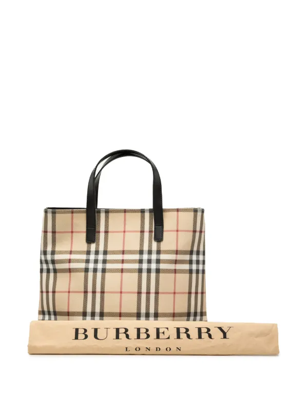 Burberry Pre-Owned 2000-2017 House Check Coated Canvas Tote Bag