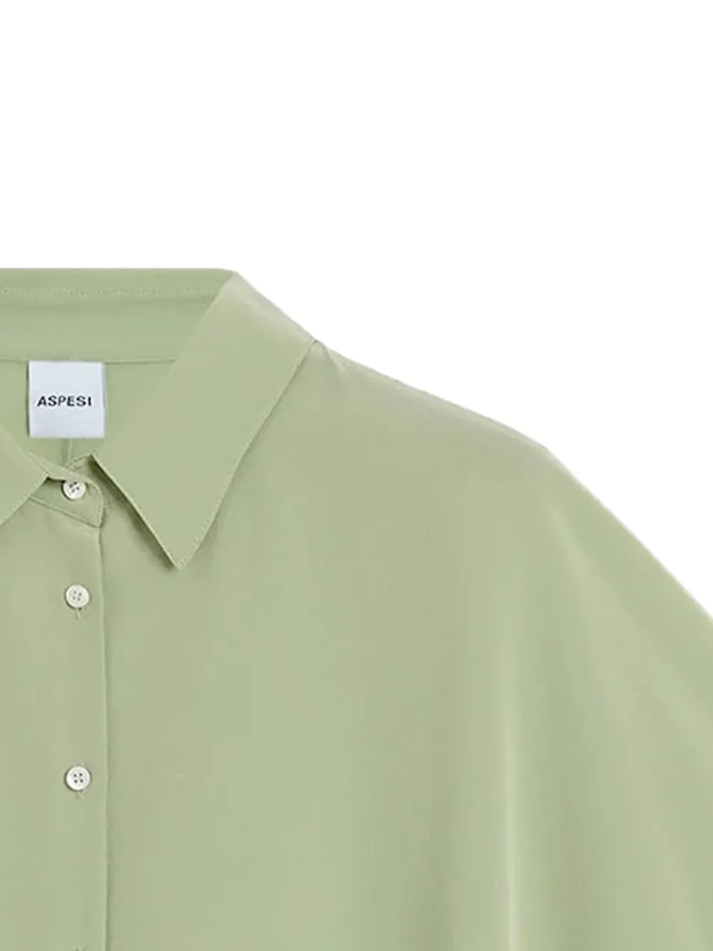 ASPESI Button-up blouse Groen