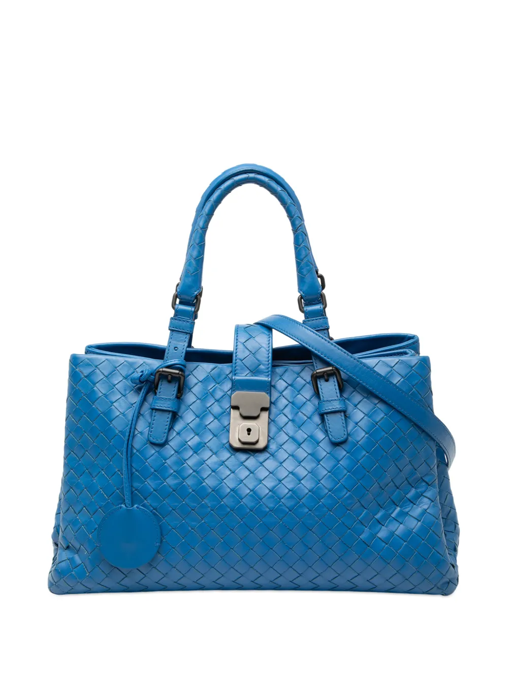 Bottega Veneta Pre-Owned 2012-2025 Small Nappa Intrecciato Roma satchel - Blu