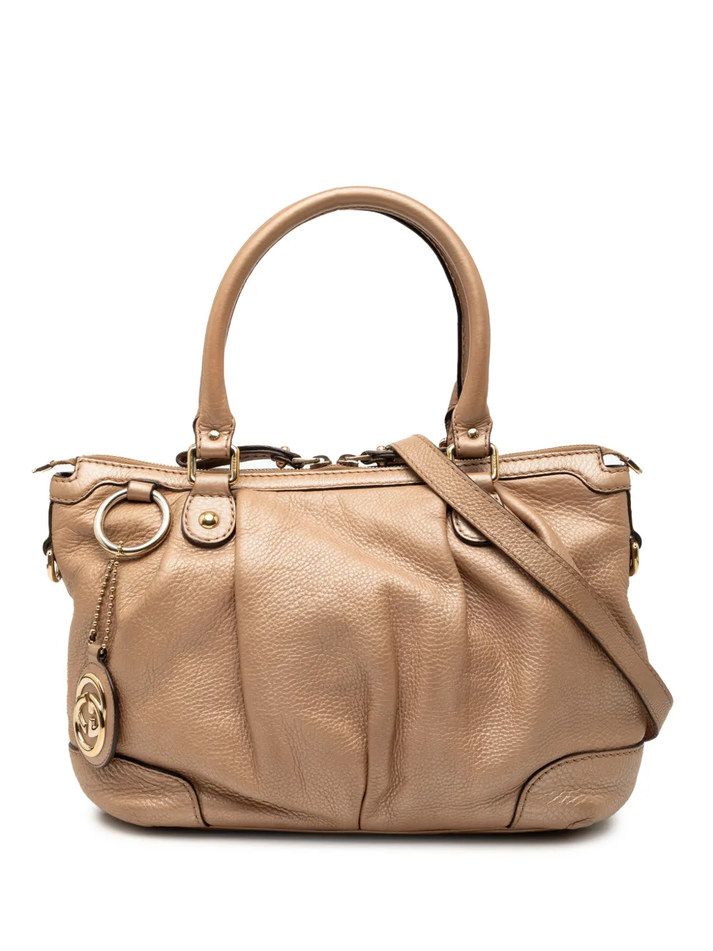 Gucci Pre-Owned 2016-2026 Calfskin Sukey satchel - Oro