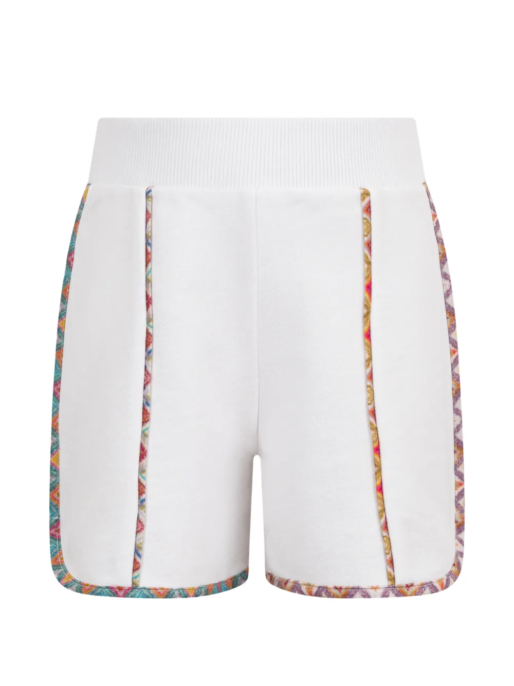 Missoni Kids zig-zag-trim shorts - White