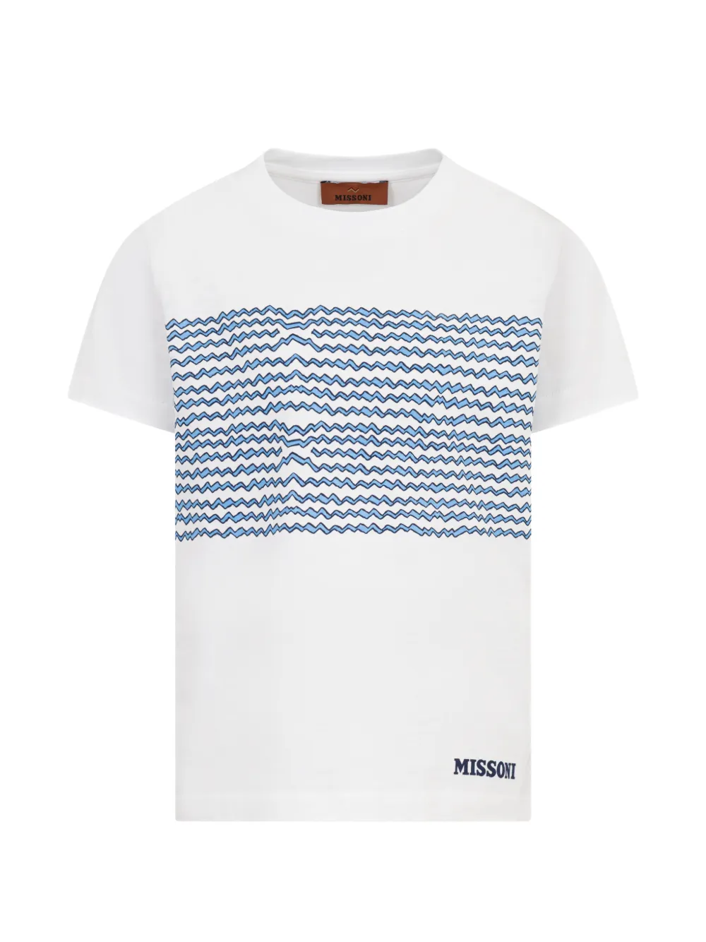 Missoni Kids zig-zag-pattern T-shirt - Bianco
