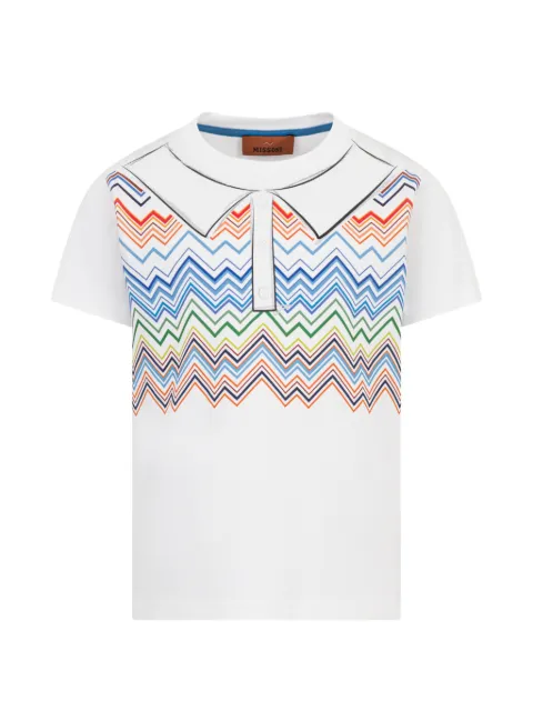 Missoni Kids zig-zag-print crew-neck T-shirt